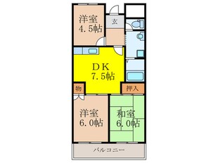 西谷第２ハイツの物件間取画像